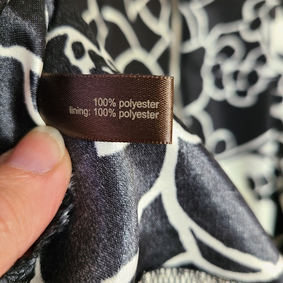 The Limited Black Floral Dress, Yellow Belt, 4 - Picture 9 of 10